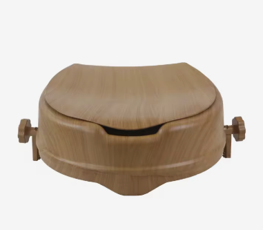 Réhausseur de Toilette Confortys™ - Effet Bois +12cm avec Couvercle